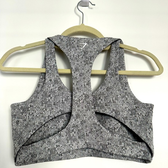 Marled Grey Gymshark Sports Bra - Picture 2 of 4